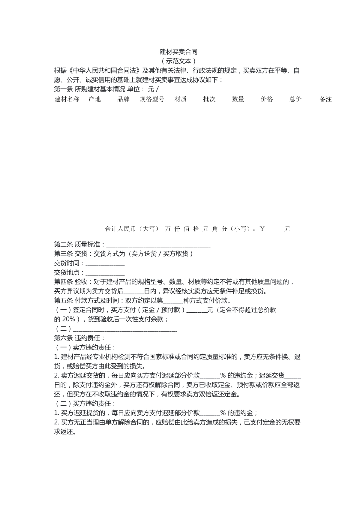 建材买卖