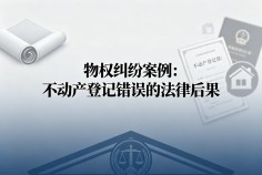 不动产登记错误的法律后果
