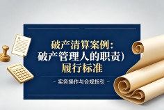 破产管理人的职责履行标准研究