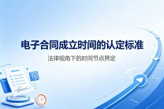 电子合同成立时间的认定标准