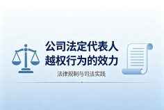 公司法定代表人越权行为的效力