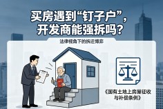 买房遇到"钉子户",开发商能强拆吗?