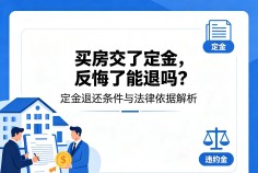 买房交了定金，反悔了能退吗？