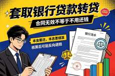【普法】套取银行贷款转贷，合同无效，但本金要还，利息看情况