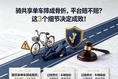 骑共享单车摔成骨折,平台赔不赔?这3个细节决定成败!