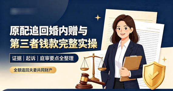 原配追回婚内赠与第三者钱款完整实操：证据、起诉、庭审要点全整
