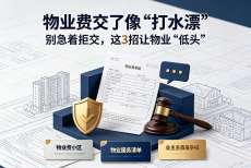 物业费交了像“打水漂”？别急着拒交，这3招让物业“低头”