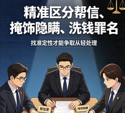 精准区分帮信、掩饰隐瞒、洗钱罪名，找准定性才能争取从轻处理