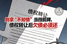 别拿“不知情”当挡箭牌,债权转让后欠债必须还