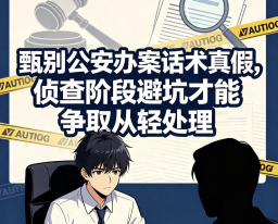 甄别公安办案话术真假，侦查阶段避坑才能争取从轻处理
