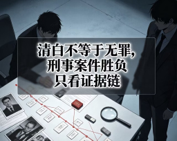 清白不等于无罪，刑事案件胜负只看证据链