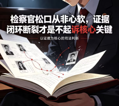 检察官松口从非心软，证据闭环断裂才是不起诉核心关键