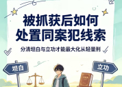 被抓获后如何处置同案犯线索，分清坦白与立功才能最大化从轻量刑