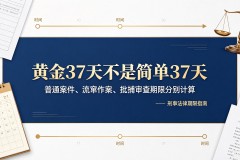 刑事拘留后的“黄金37天”